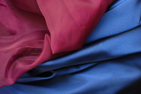 Blue and purple curtain backgroundの写真素材