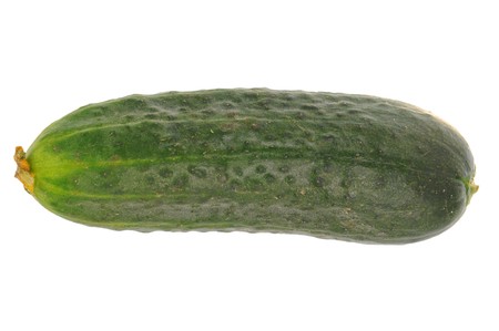 Fresh cucumber isolated on white background の写真素材