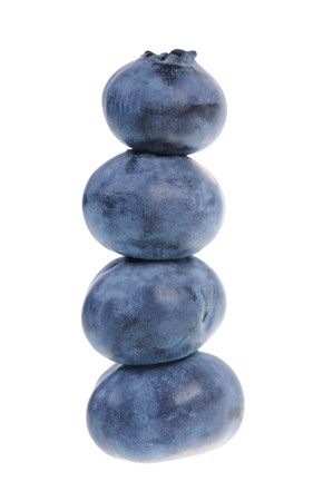 Blueberries isolated on white background の写真素材