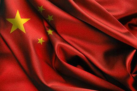 China - Chinese flag in close-upの写真素材