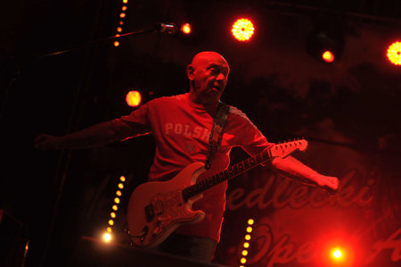 SIEDLCE, POLAND - JUNE 09: Dariusz Kozakiewicz of Perfect performs on stage at Siedlecki Rock Open...
