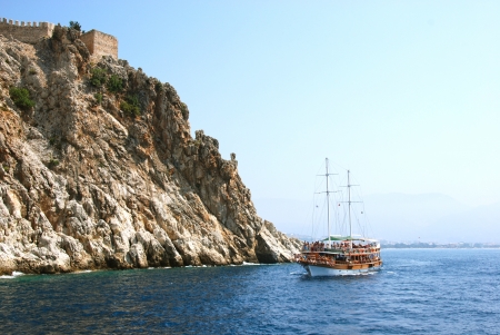 Cruise by the coast in Alanya, Turkeyのeditorial素材