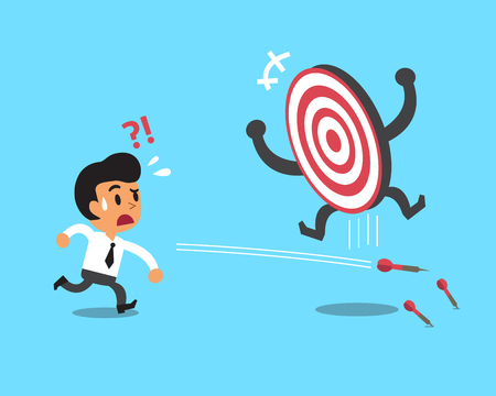Businessman try to hit a targetのイラスト素材