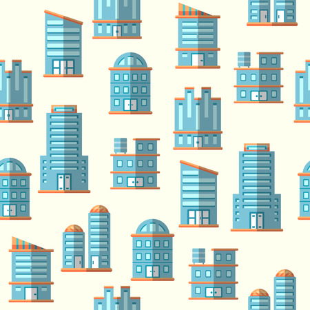  building seamless pattern backgroundのイラスト素材