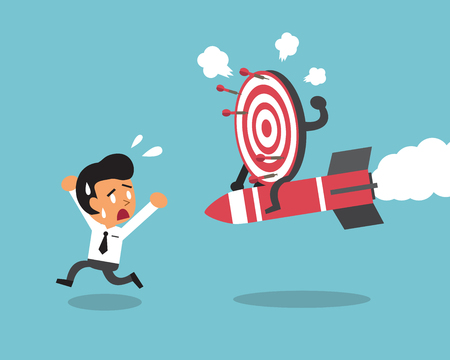 Businessman and targetのイラスト素材