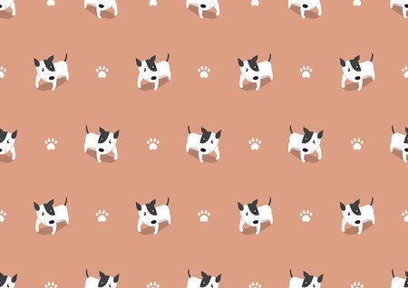 Vector cartoon cute dog seamless pattern background for design.のイラスト素材