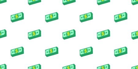 Vector money seamless pattern background cartoon style for design.のイラスト素材