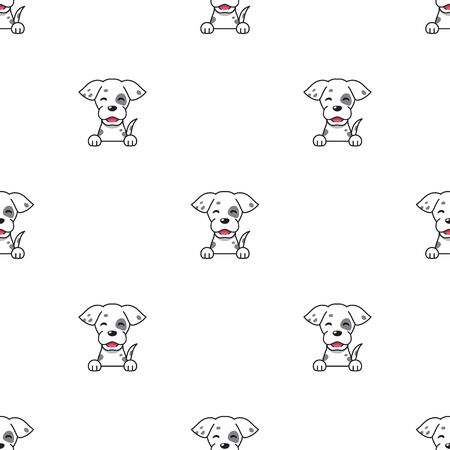 Vector cartoon character dog seamless pattern background for design.のイラスト素材