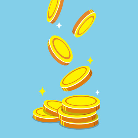 Vector illustration business concept money coins for design.のイラスト素材