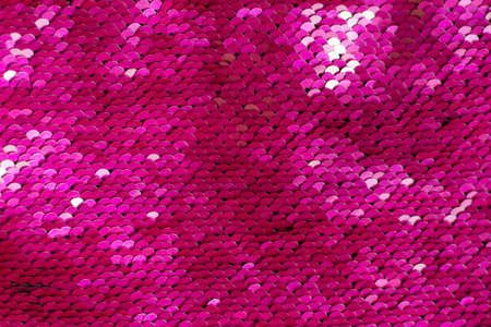 Pink glittering texture background from sequins.の写真素材
