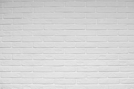 A white brick wall abstract background or texture, new and clean. for pattern background. wide panorama picture.の写真素材
