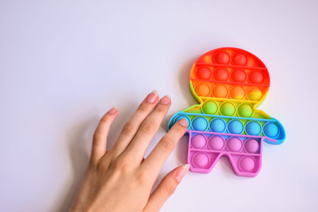pop it against stress. anti-stress rubber silicone toy..