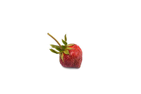 delicious ripe strawberries on a white background.の写真素材