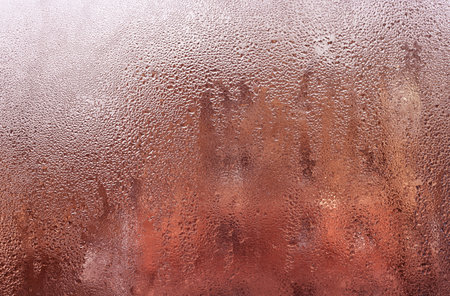 wet glass background. condensation on the glass.の写真素材