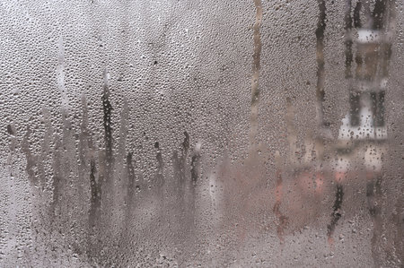 Wet glass is a beautiful backgroundの写真素材