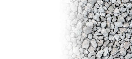 Gray broken rocks, loose gravel, construction and mining businessの写真素材