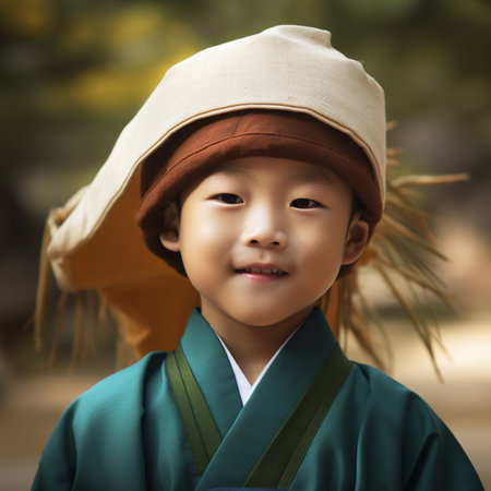 Korean boy in traditional clothes 8の素材