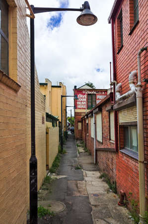 An alleyway in Katoomba, Blue Mountains, Australiaの写真素材