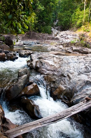 Waterfall in thailandの写真素材