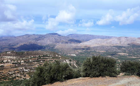 Landscape from the inland of Crete, Greece. One of those common landscapes you will find in the inland of Crete.の写真素材