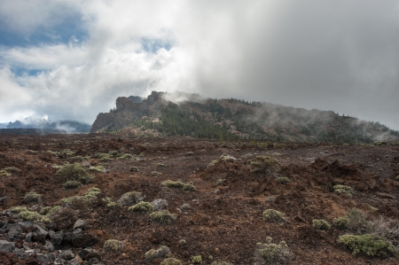 View volcanic desert, mountains in the Canary Islands の写真素材