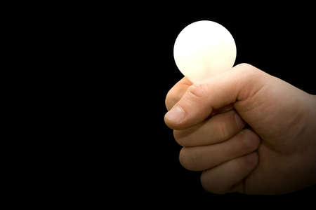 Light bulb in handの写真素材