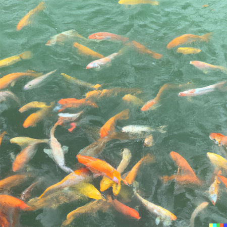 AI generated fish artの素材