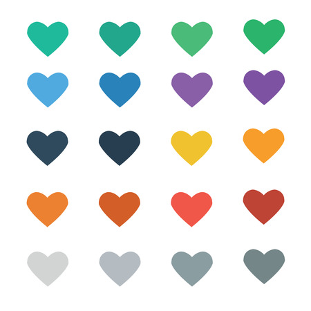 Heart Icon Vector with Colorfulのイラスト素材