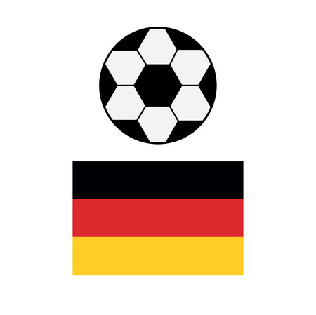 Germany Flag and footballのイラスト素材