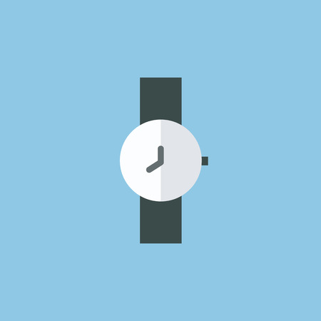 Watch icon, flat design, vector EPS10.のイラスト素材