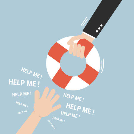 Helping Business to survive. help concept. vectorのイラスト素材
