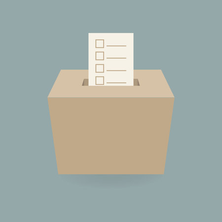 ballot box voteのイラスト素材