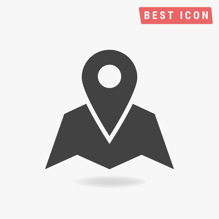 Pin on the map iconのイラスト素材