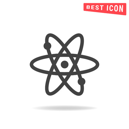 atom Flat icon on white background. Simple vector illustrationのイラスト素材