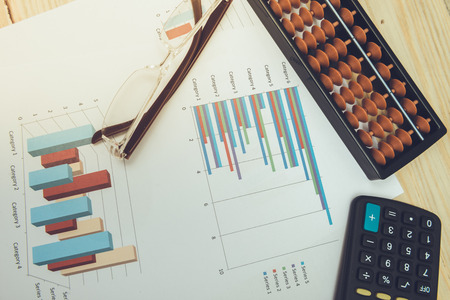 Abacus With Yearly graphの写真素材