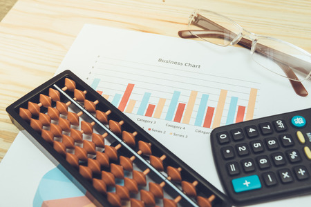 Abacus With Yearly graphの写真素材