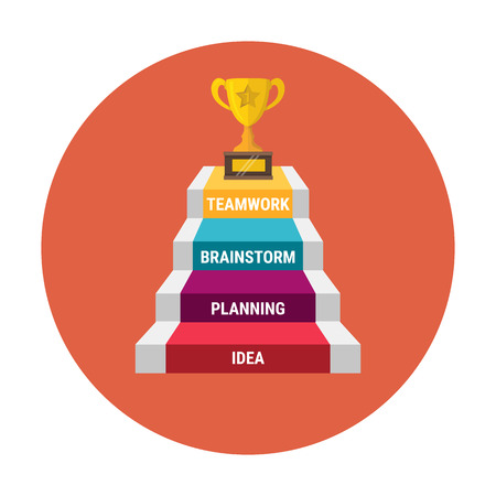 Vector Trophy Cup Flat Iconのイラスト素材