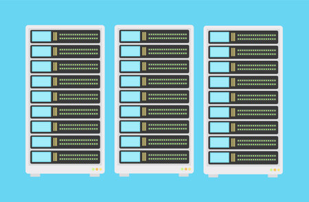 A Vector high tech internet data center server