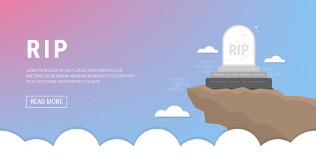 Grave flat icon illustration.のイラスト素材