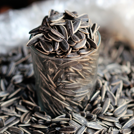 sunflower seeds sell Thai marketの写真素材