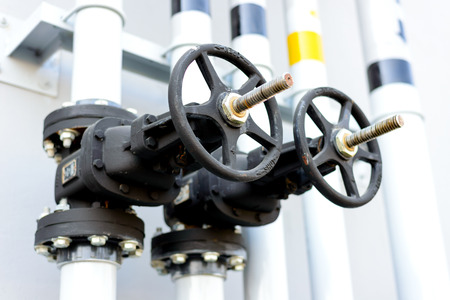 Pipe valve connectionの写真素材