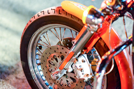 Closeup detail of a motorcycle\\の写真素材