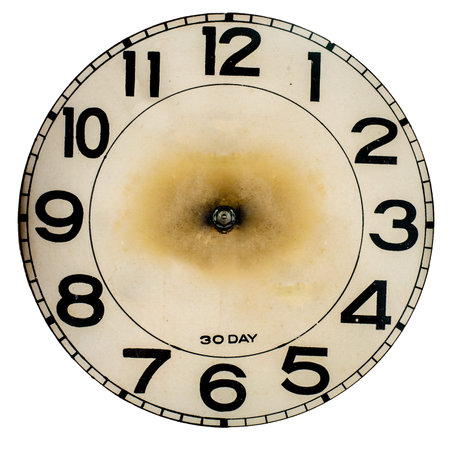 Old Vintage Clock Isolated on white