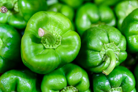 close up of green pepperの写真素材
