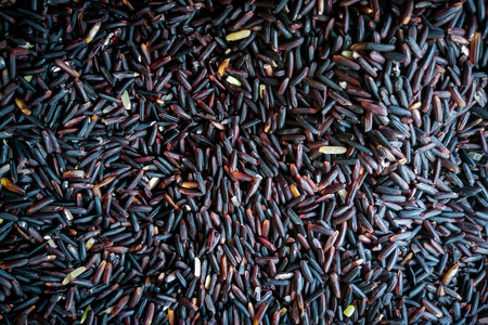 Rice berry , Thai organic black rice backgroundの写真素材