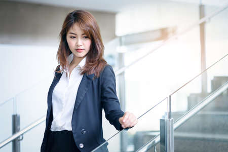 Beautiful asian business woman in modern officeの写真素材
