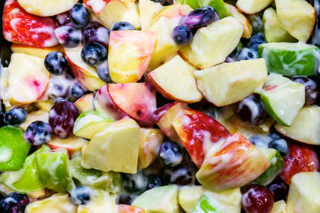 close up various fruits saladの写真素材