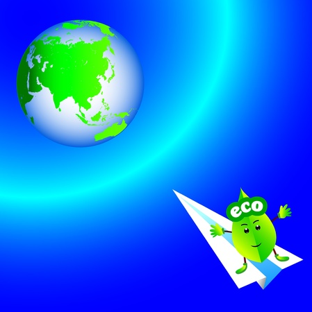 eco characterのイラスト素材