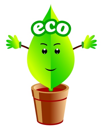 eco characterのイラスト素材