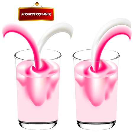 strawberry milkのイラスト素材